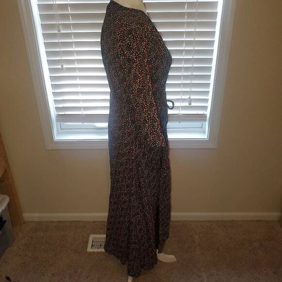 Mata Traders Multicolor Pebble Wrap 100% Cotton Dress- Size Large - Picture 8 of 11